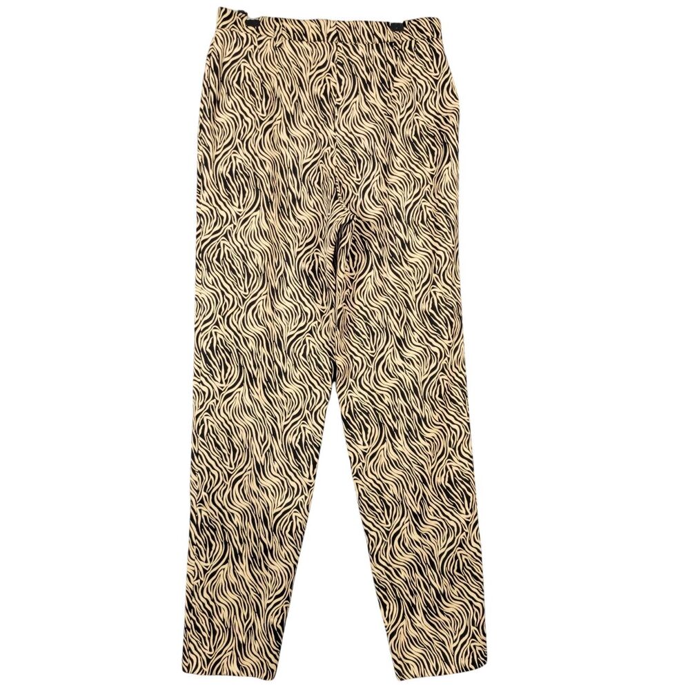 ESCADA Margaretha Ley Abstract Artsy High Rise Wool Silk Pleated Pants SIZE 38 - Picture 2 of 14